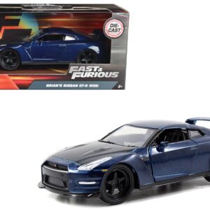 Brian’s Nissan GT-R R35 Blue “Fast & Furious 7” Movie 1/32 Diecast Model Car by Jada