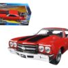 Dom’s Chevrolet Chevelle SS Red with Black Stripes “Fast & Furious” Movie 1/24 Diecast Model Car by Jada