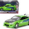 Brian’s 1995 Mitsubishi Eclipse Green with Graphics “Fast & Furious” Movie 1/32 Diecast Model Car by Jada