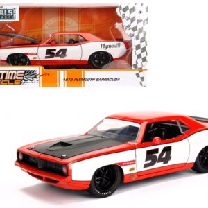 1973 Plymouth Barracuda #54 1/24 Diecast Model Car by Jada