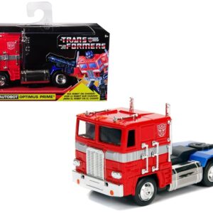 G1 Autobot Optimus Prime Truck Red with Robot on Chassis from “Transformers” TV Series “Hollywood Rides” Series 1/32 Diecast Model by Jada