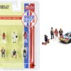 “Race Day 2” 6 piece Diecast Figurine Set for 1/64 Scale Models by American Diorama