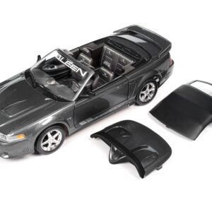 2003 Ford Mustang Saleen S281 SC Speedster Dark Shadow Gray Metallic “American Muscle” Series 1/18 Diecast Model Car by Auto World