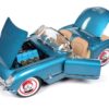 1954 Chevrolet Corvette Convertible Pennant Blue Metallic “American Muscle” Series 1/18 Diecast Model Car by Auto World