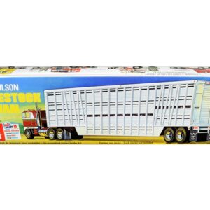 Skill 3 Model Kit Wilson Livestock Van Trailer 1/25 Scale Model by AMT