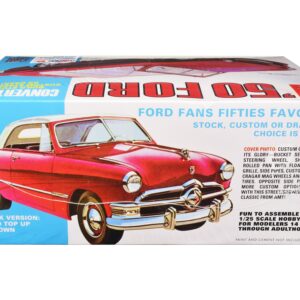 Skill 2 Model Kit 1950 Ford Convertible “Street Rods” 3-in-1 Kit 1/25 Scale Model by AMT