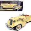 1935 Auburn 851 Speedster Cream with Red Interior 1/18 Diecast Model Car by Auto World