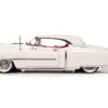 1953 Cadillac Eldorado Soft Top Alpine White with Red Interior 1/18 Diecast Model Car by Auto World