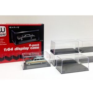 6 Collectible Display Show Cases for 1/64 Scale Model Cars by Auto World