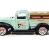 1940 Ford Pickup Truck “Property Management” Light Green with Graphics and Mr. Monopoly Construction Resin Figure “Monopoly” 1/18 Diecast Model Car by Auto World