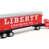 1941-1946 Chevrolet Truck and Trailer Set “Liberty Trucking Co.” Red 1/87 (HO) Scale Model by Classic Metal Works