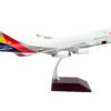 Boeing 747-400F Commercial Aircraft “Asiana Cargo” White with Striped Tail “Gemini 200 – Interactive” Series 1/200 Diecast Model Airplane by GeminiJets