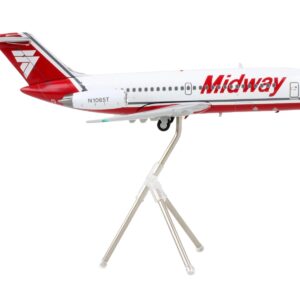 McDonnell Douglas DC-9-15 Commercial Aircraft “Midway Airlines” White with Red Tail “Gemini 200” Series 1/200 Diecast Model Airplane by GeminiJets