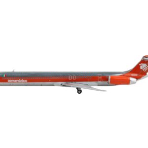 McDonnell Douglas MD-82 Commercial Aircraft “AeroMexico” Orange and Silver 1/400 Diecast Model Airplane by GeminiJets