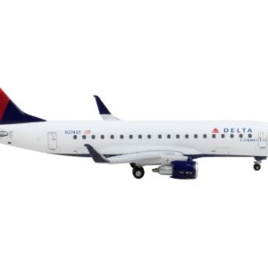 Embraer ERJ-175 Commercial Aircraft “Delta Connection – Delta Air Lines” White with Red and Blue Tail 1/400 Diecast Model Airplane by GeminiJets