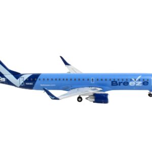 Embraer ERJ-195 Commercial Aircraft “Breeze Airways” Blue 1/400 Diecast Model Airplane by GeminiJets