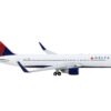 Boeing 767-300ER Commercial Aircraft “Delta Airlines” White with Blue and Red Tail 1/400 Diecast Model Airplane by GeminiJets