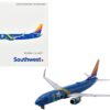 Boeing 737-800 Commercial Aircraft “Southwest Airlines – Nevada One” (N8646B) Blue with Striped Tail 1/400 Diecast Model Airplane by GeminiJets