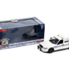 2008 Ford Crown Victoria Police Interceptor White with Blue Stripes “Detroit Police” (Michigan) “Hot Pursuit” Series 1/24 Diecast Model Car by Greenlight