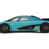 2016 Koenigsegg Agera RSR Blue Metallic and Black with Orange Stripes 1/18 Model Car by GT Spirit