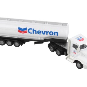 Chevron Tanker Truck White “Chevron” 1/50 Diecast Model by Daron