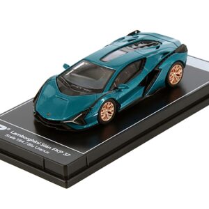 Lamborghini Sian FKP 37 Blu Uranus Blue Metallic “Hypercar League Collection” 1/64 Diecast Model Car by PosterCars