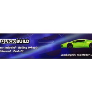 Skill 1 Model Kit Lamborghini Aventador LP 700-4 Green Snap Together Painted Plastic Model Car Kit by Airfix Quickbuild