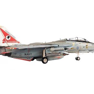 Grumman F-14A Tomcat Fighter Aircraft “VF-14 Tophatters USS Theodore Roosevelt 80th Anniversary Edition” (1999) United States Navy 1/72 Diecast Model by JC Wings