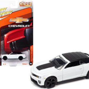 2013 Chevrolet Camaro ZL1 Convertible (Top Up) Summit White with Black Top “Classic Gold Collection” Series Limited Edition to 10860 pieces Worldwide 1/64 Diecast Model Car by Johnny Lightning