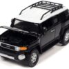 2007 Toyota FJ Cruiser Black Diamond with White Top and Roofrack “Classic Gold Collection” Series Limited Edition 1/64 Diecast Model Car by Johnny Lightning