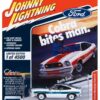 1978 Ford Mustang Cobra II White with Blue Stripes “Classic Gold Collection” 2023 Release 1 Limited Edition to 4500 pieces Worldwide 1/64 Diecast Model Car by Johnny Lightning