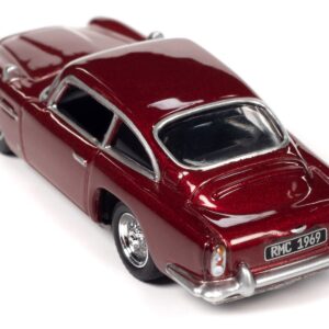 1966 Aston Martin DB5 RHD (Right Hand Drive) Rossa Rubina Chiara Red Metallic “Classic Gold Collection” 2023 Release 1 Limited Edition to 4428 pieces Worldwide 1/64 Diecast Model Car by Johnny Lightning