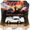 Aston Martin DB5 RHD (Right Hand Drive) Silver Metallic 007 (James Bond) “GoldenEye” (1995) Movie with Collectible Tin Display “Silver Screen Machines” Series 1/64 Diecast Model Car by Johnny Lightning