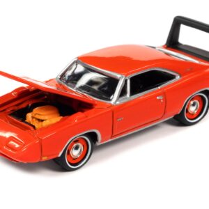 1969 Dodge Charger Daytona HEMI Orange with Black Tail Stripe “MCACN (Muscle Car and Corvette Nationals)” Limited Edition to 4332 pieces Worldwide “Muscle Cars USA” Series 1/64 Diecast Model Car by Johnny Lightning