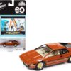 1980 Lotus Turbo Esprit S3 Orange Metallic with Stripes James Bond 007 “For Your Eyes Only” (1981) Movie “Pop Culture” 2022 Release 1 1/64 Diecast Model Car by Johnny Lightning