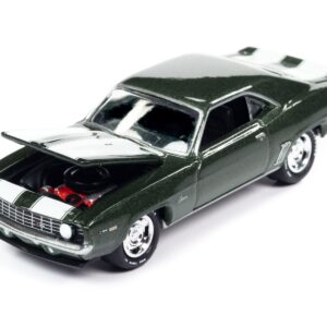 1969 Chevrolet Camaro Z/28 Green Metallic with White Stripes “United States Postal Service” “Pop Culture” 2023 Release 3  1/64 Diecast Model Car by Johnny Lightning