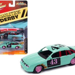 1997 Ford Crown Victoria #43 Fade Demo Derby Teal “Demolition Derby” Limited Edition to 3900 pieces Worldwide “Street Freaks” Series 1/64 Diecast Model Car by Johnny Lightning