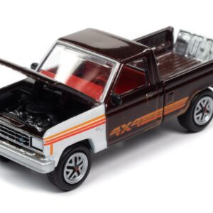 1984 Ford Ranger 4×4 Pickup Truck Medium Canyon Red Metallic with Mismatched Panels “Project in Progress” Limited Edition to 4932 pieces Worldwide “Street Freaks” Series 1/64 Diecast Model Car by Johnny Lightning