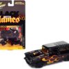 1957 Chevrolet Nomad “Black Box” Black with Red and Yellow Flames “Black with Flames” Limited Edition to 2500 pieces Worldwide “Street Freaks” Series 1/64 Diecast Model Car by Johnny Lightning