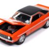 1969 Chevrolet Yenko Camaro Hugger Orange with White Stripes “Mecum Auctions” Limited Edition to 2496 pieces Worldwide “Hobby Exclusive” Series 1/64 Diecast Model Car by Johnny Lightning