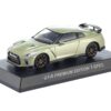 Nissan GT-R Premium Edition T-Spec RHD (Right Hand Drive) Jade Green Metallic with Mini Book No.11 1/64 Diecast Model Car by Kyosho