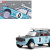 Datsun Kaido 510 Wagon 4×4 RHD (Right Hand Drive) Light Blue with Carbon Hood with Surfboards on Roof “Winter Holiday Edition” (Designed by Jun Imai) “Kaido House” Special 1/64 Diecast Model Car by True Scale Miniatures