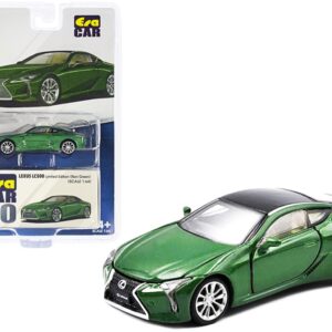 Lexus LC500 Nori Green Metallic with Black Top Limited Edition to 1200 pieces 1/64 Diecast Model Car by Era Car