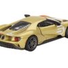 Ford GT #5 “Holman Moody Heritage Edition” Gold Metallic with Red Accents Limited Edition to 1800 pieces Worldwide 1/64 Diecast Model Car by True Scale Miniatures