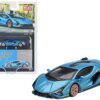 Lamborghini Sian FKP 37 Blu Aegir Blue Metallic Limited Edition to 6960 pieces Worldwide 1/64 Diecast Model Car by True Scale Miniatures