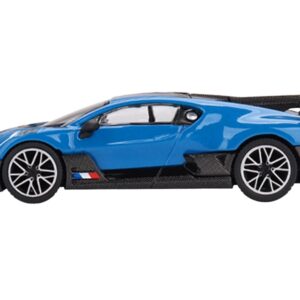 Bugatti Divo Blu Bugatti Blue with Carbon Top Limited Edition to 3600 pieces Worldwide 1/64 Diecast Model Car by True Scale Miniatures