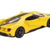 Ford GT Triple Yellow with Black Stripes Limited Edition to 1800 pieces Worldwide 1/64 Diecast Model Car by True Scale Miniatures