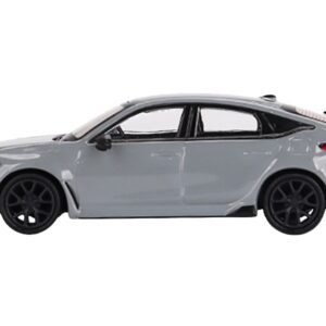 2023 Honda Civic Type R RHD (Right Hand Drive) Sonic Gray Pearl Limited Edition to 2400 pieces Worldwide 1/64 Diecast Model Car by True Scale Miniatures