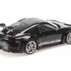 2023 Porsche 911 (992) GT3 RS Black with Carbon Top and Hood Stripes Limited Edition to 300 pieces Worldwide 1/18 Diecast Model Car by Minichamps