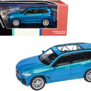 2018 BMW X5 G05 with Sunroof Atlantis Blue Metallic 1/64 Diecast Model Car by Paragon Models